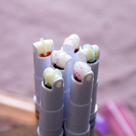 Stamp Pen Liner Pen Roller Type 6 Design and Pack of 6 Colour 6