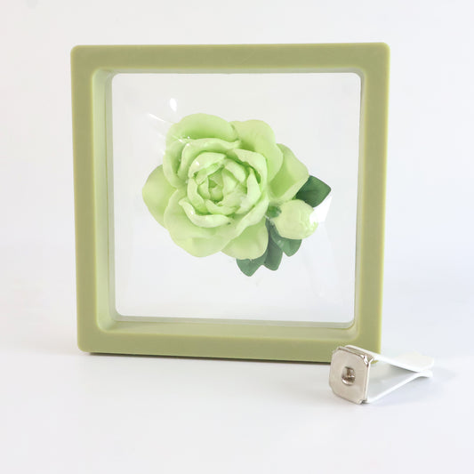 Elegant Rose Flower Car Air Freshener Clip For Ac Vent With Perfume Bottle 10ml(1 Pc)