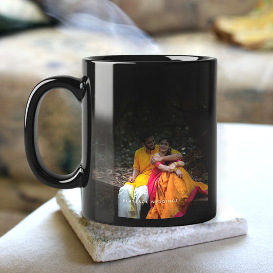 Full Black Personalized Magic Mug