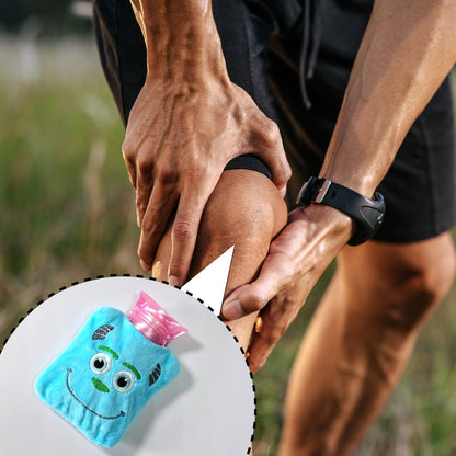 Blue Sullivan Monster Small Hot Water Bag With Cover For Pain Relief Neck Shoulder Pain And Hand Feet Warmer Menstrual Cramps.