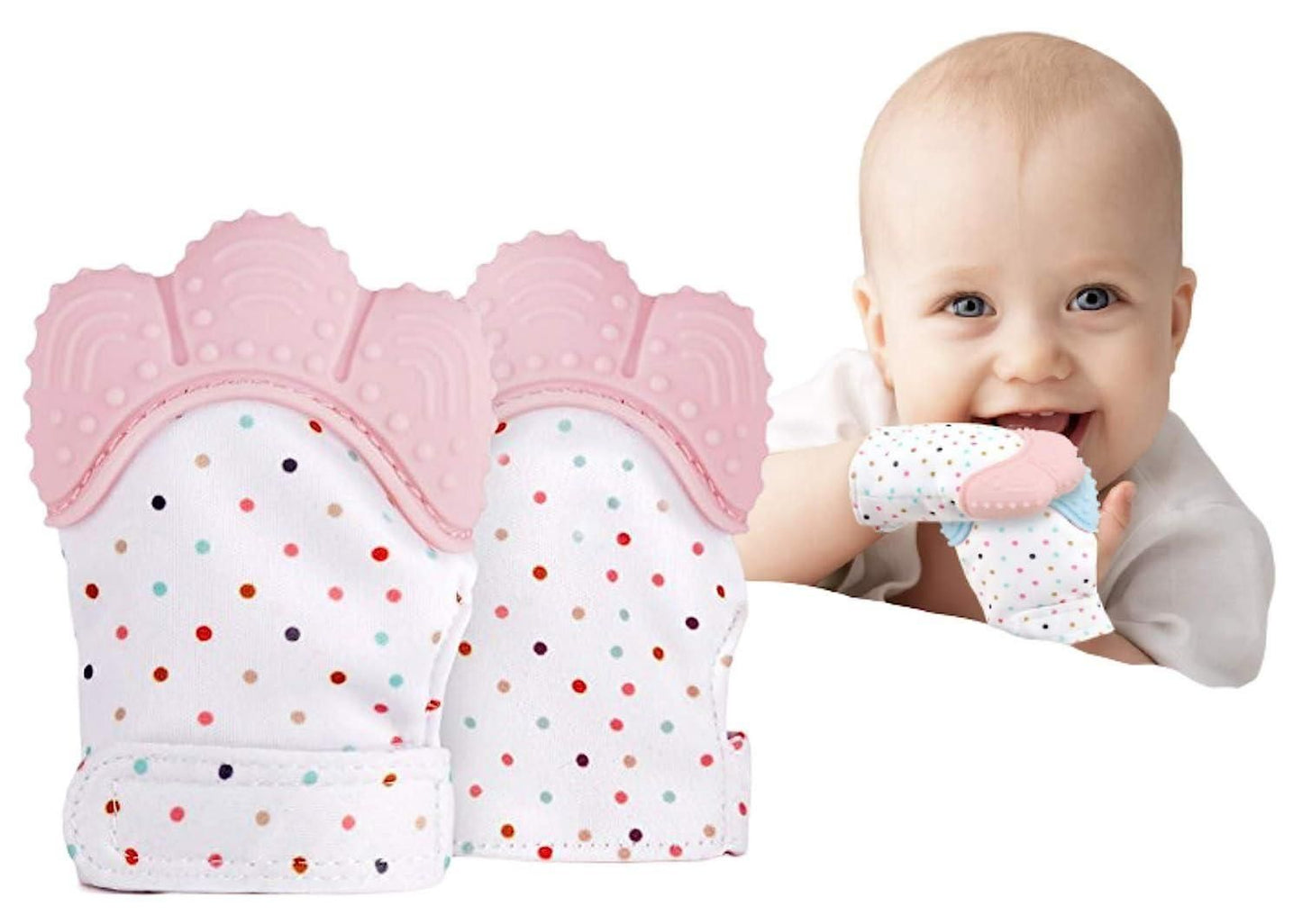 Silicon Self Soothing Teether Gloves Toy for Babies