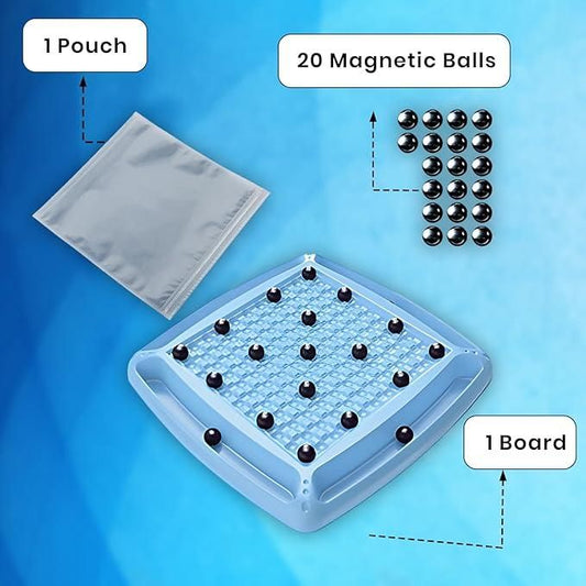 Magnetic Battle Chess Game with 20 Steel Balls  Strategy Board Game for Family