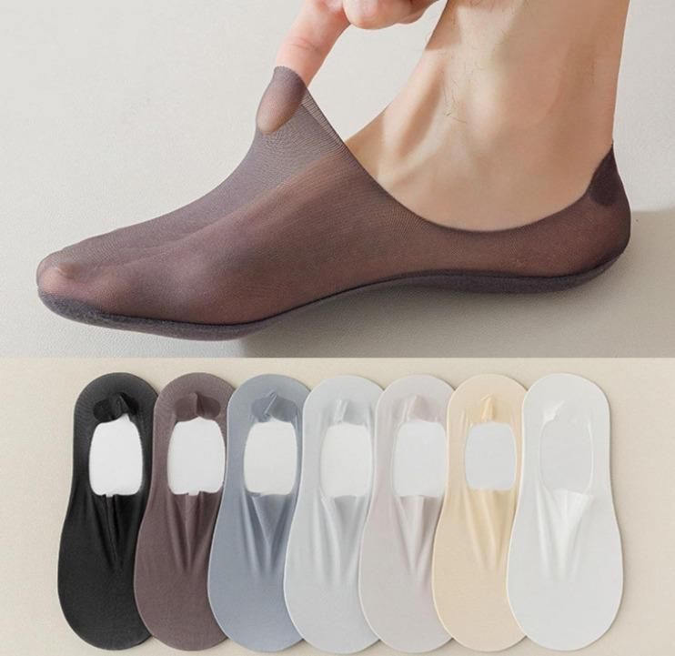 Silicon Non-slip Invisible No Show Socks(Pack Of 2)