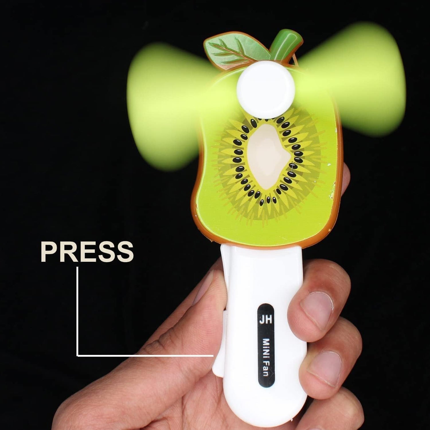 Mini Hand Pressure Fruit-shaped Fan For Kids (1 Pc  Mix Design)
