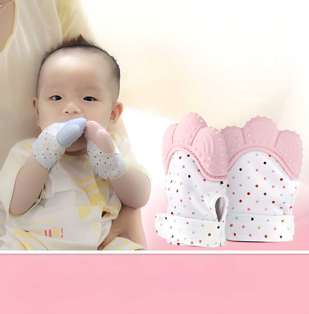 Silicon Self Soothing Teether Gloves Toy for Babies