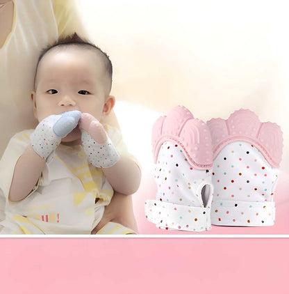 Silicon Self Soothing Teether Gloves Toy for Babies