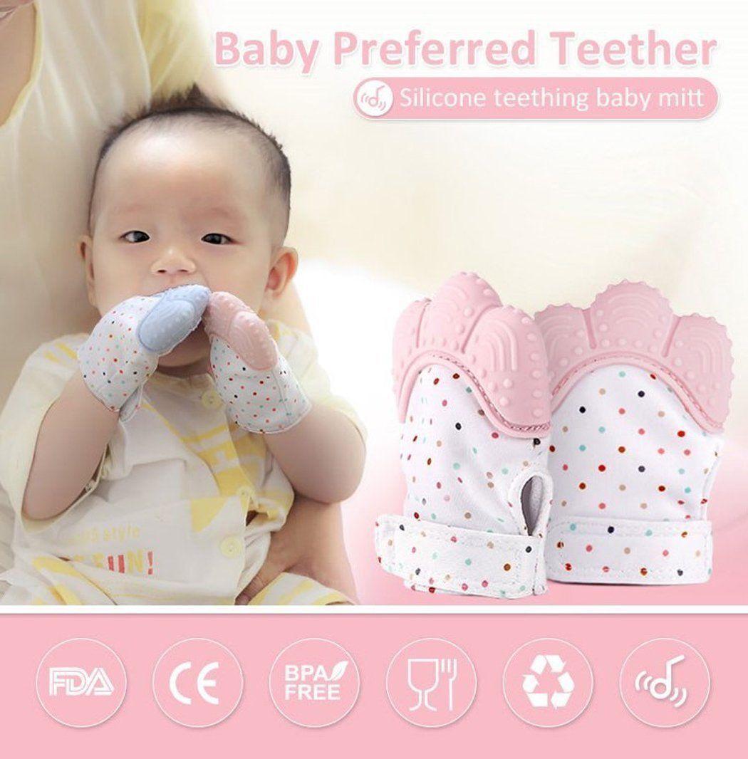 Silicon Self Soothing Teether Gloves Toy for Babies