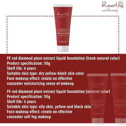 Red Diamond Plant Extract Skin Liquid Foundation 100g Pack of 2