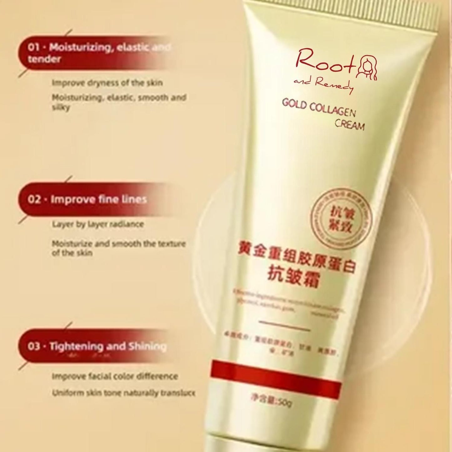 Gold Collagen Anti Wrinkle Cream 100 gm Pack of 2