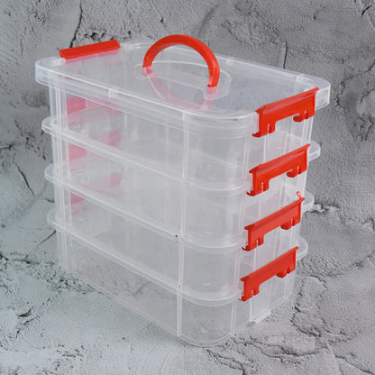 4-layer Transparent Multipurpose Plastic Storage Box