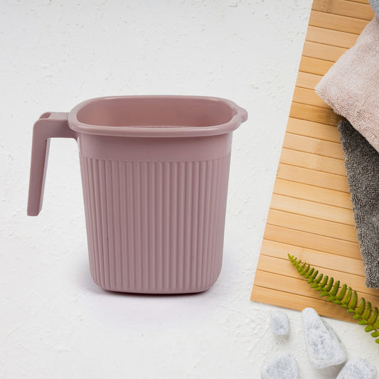 Plastic Square Bath Water Mug (4 Pc  1000 Ml  Mix Color)