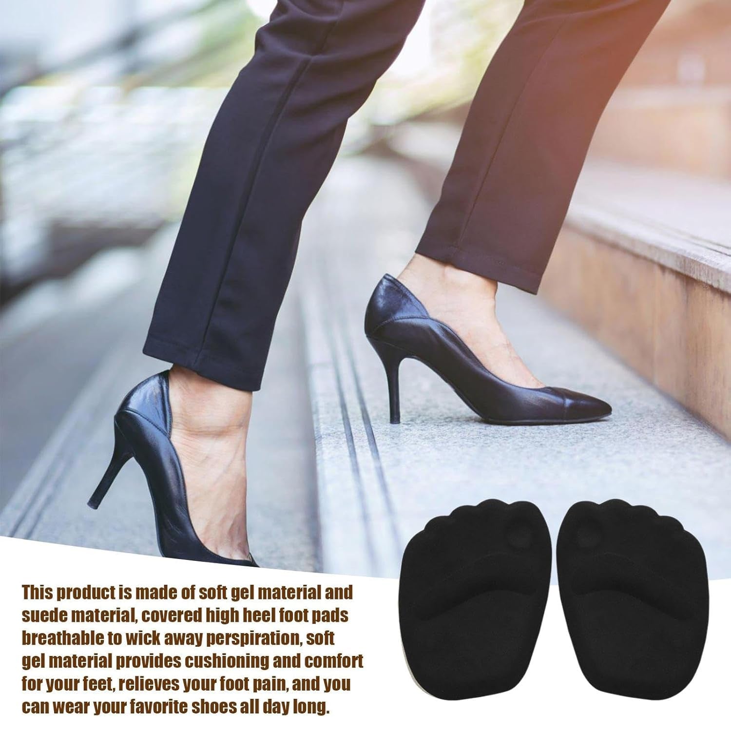 High Shoe Heel Cushion Inserts Non Slip Prevent Calluses Insole Pads (1 Pair)