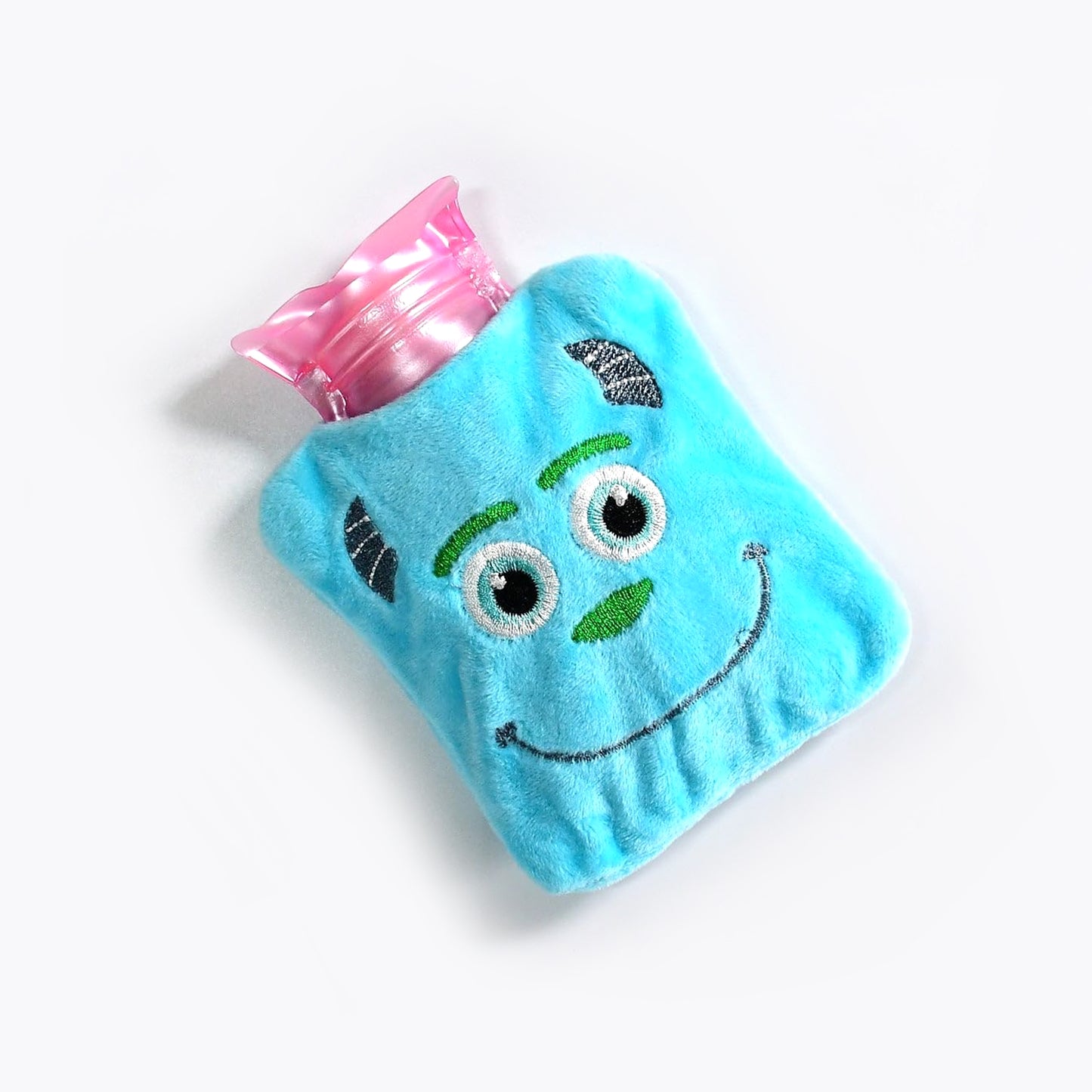 Blue Sullivan Monster Small Hot Water Bag With Cover For Pain Relief Neck Shoulder Pain And Hand Feet Warmer Menstrual Cramps.