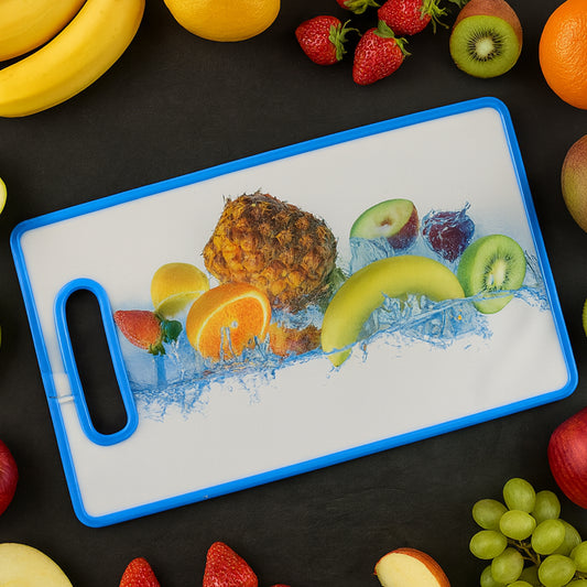 Large Rectangular Fruit Print Cutting Board (36x22cm  1 Pc)
